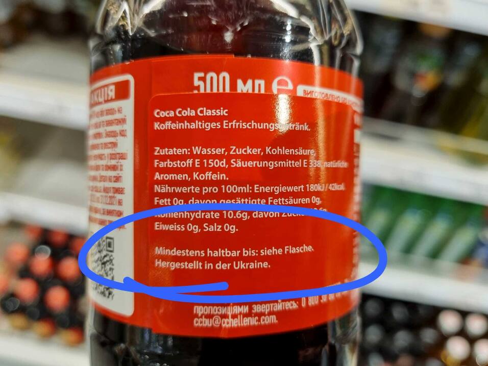Du CocaCola en provenance de Pologne dans les rayons de la Coop Blick