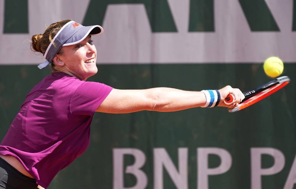 Madison Brengle était la partenaire de Yana Sizikova lors du match en double disputé contre les Roumaines Andreea Mitu et Patricia Maria Tig.