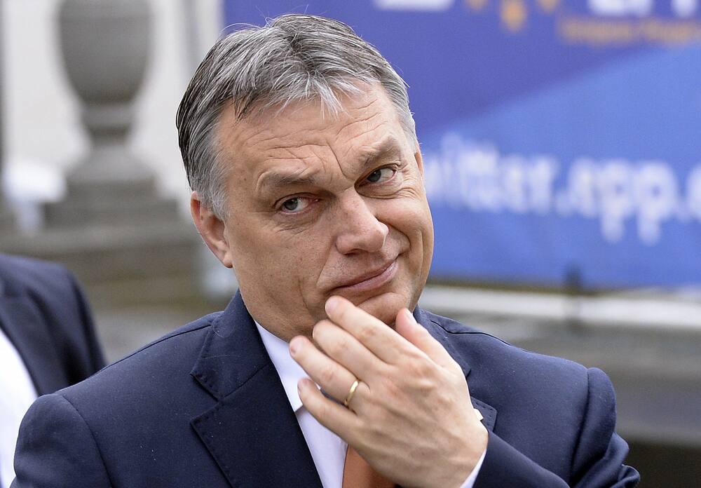 Die SP protestierte damit gegen die Politik des ungarischen Premiers Viktor Orban.