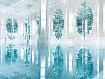 In der Thamina Therme in Bad Ragaz lässt sich entspannen und die Architektur bestaunen.