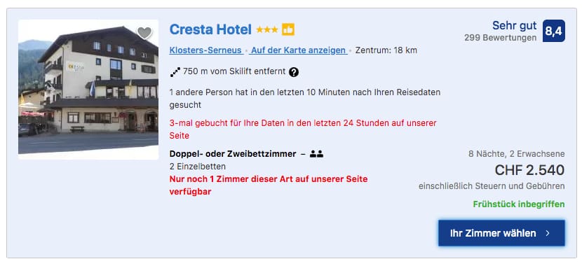 Booking.com wird seine Anzeigen besser vergleichen - Blick