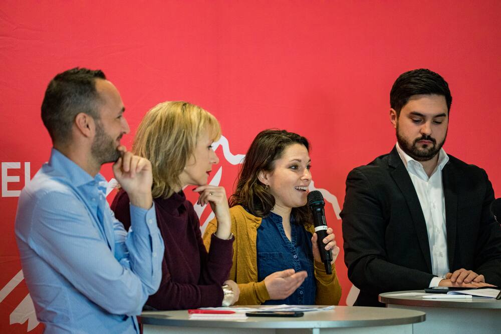 Treten gegeneinander an: Mathias Reynard und Priska Seiler Graf (links) und Mattea Meyer und Cédric Wermuth.