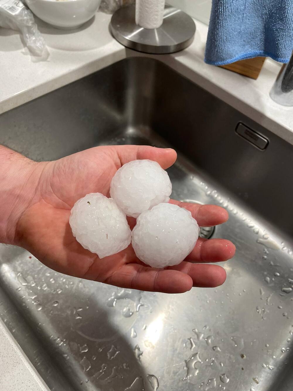 The hailstones of Switzerland were sometimes the size of tennis balls.