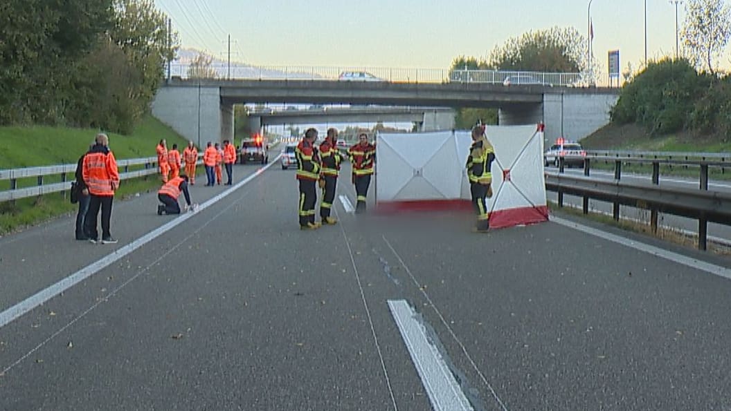 Drama in Au Mann stürzt auf Autobahn tot Blick Drama in Au Mann stürzt auf Autobahn tot Blick