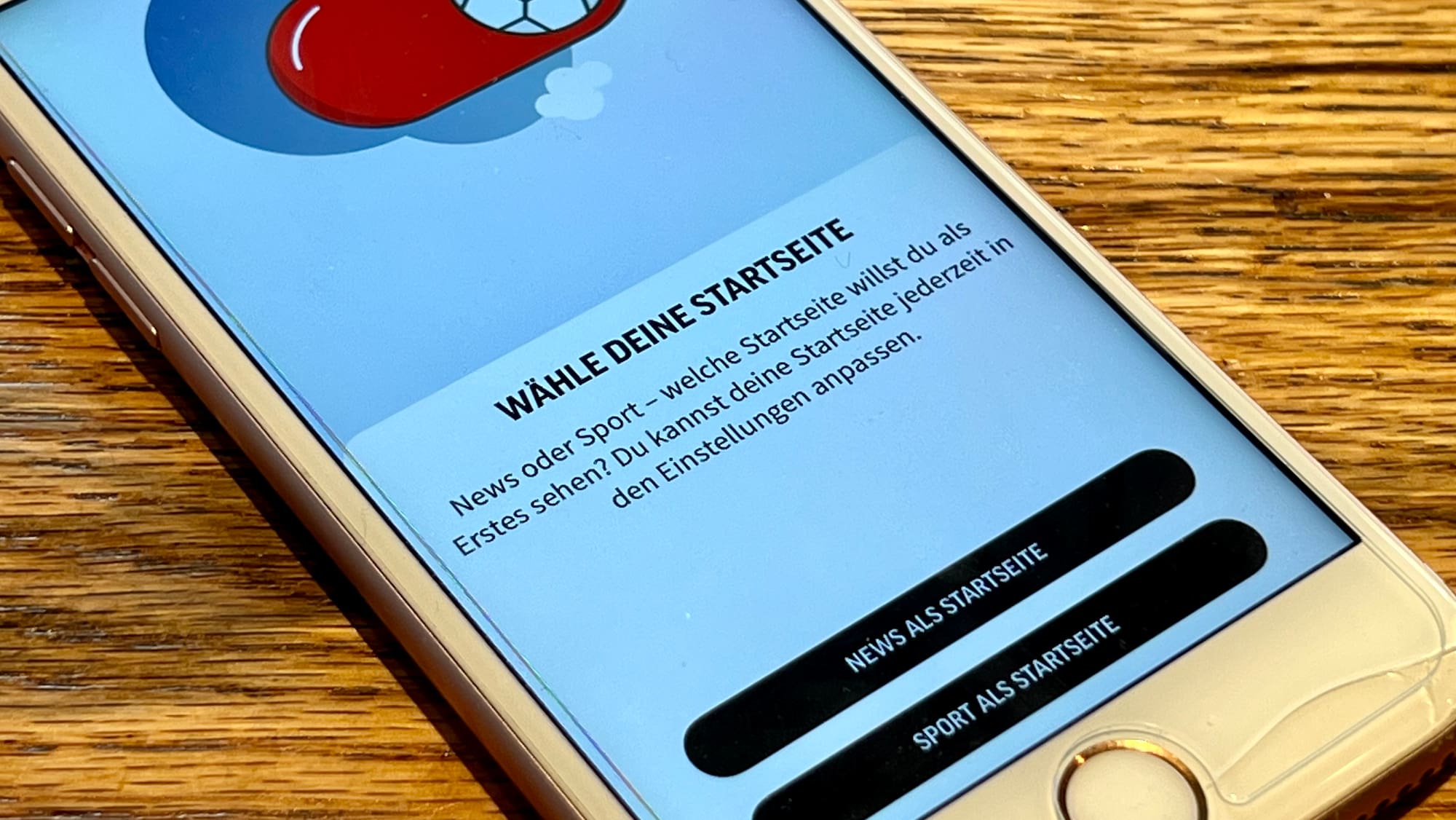 Sport-Startseite, Push nach Gusto, iOS-Widget – Blick-App personalisieren