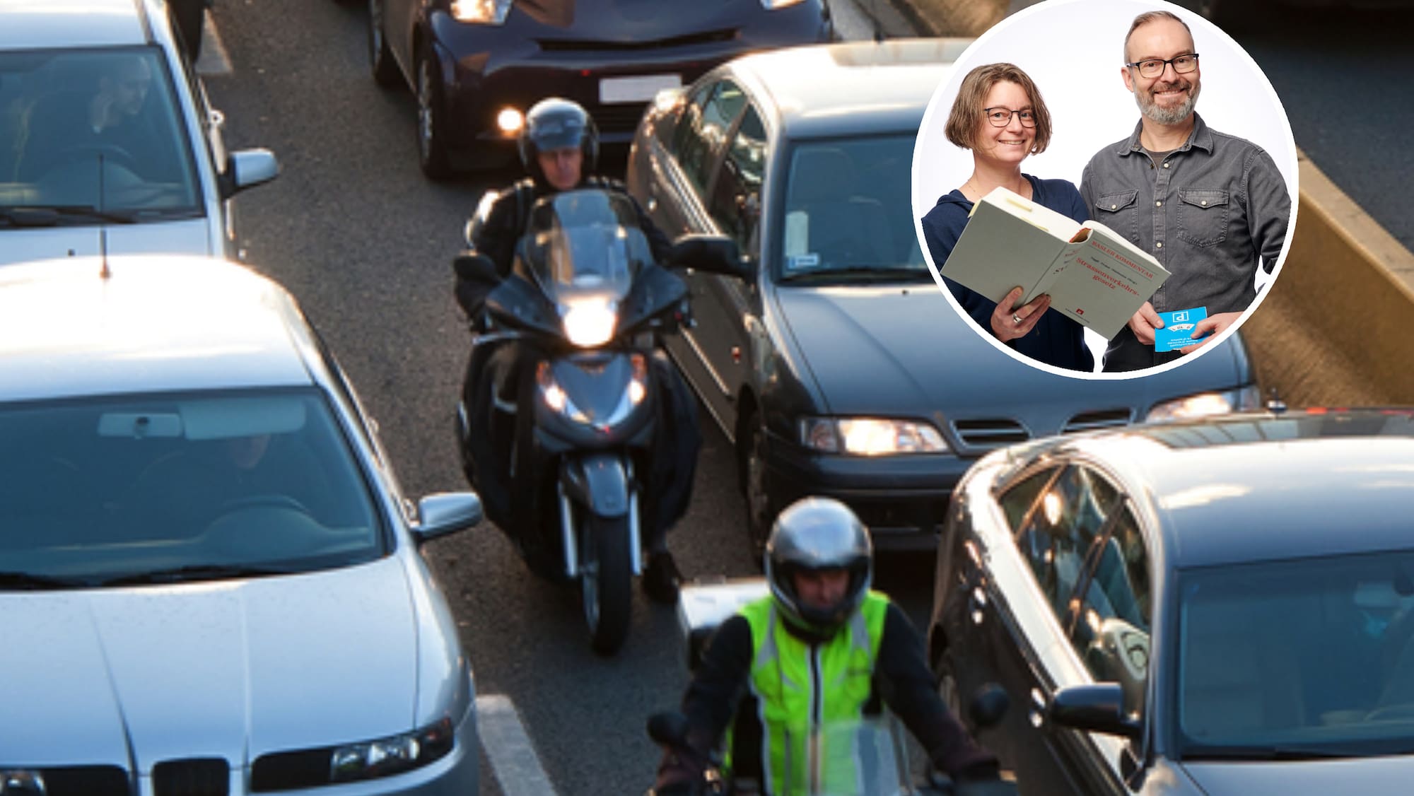 Darf ich mit dem Töff eine stehende Kolonne überholen? - Blick