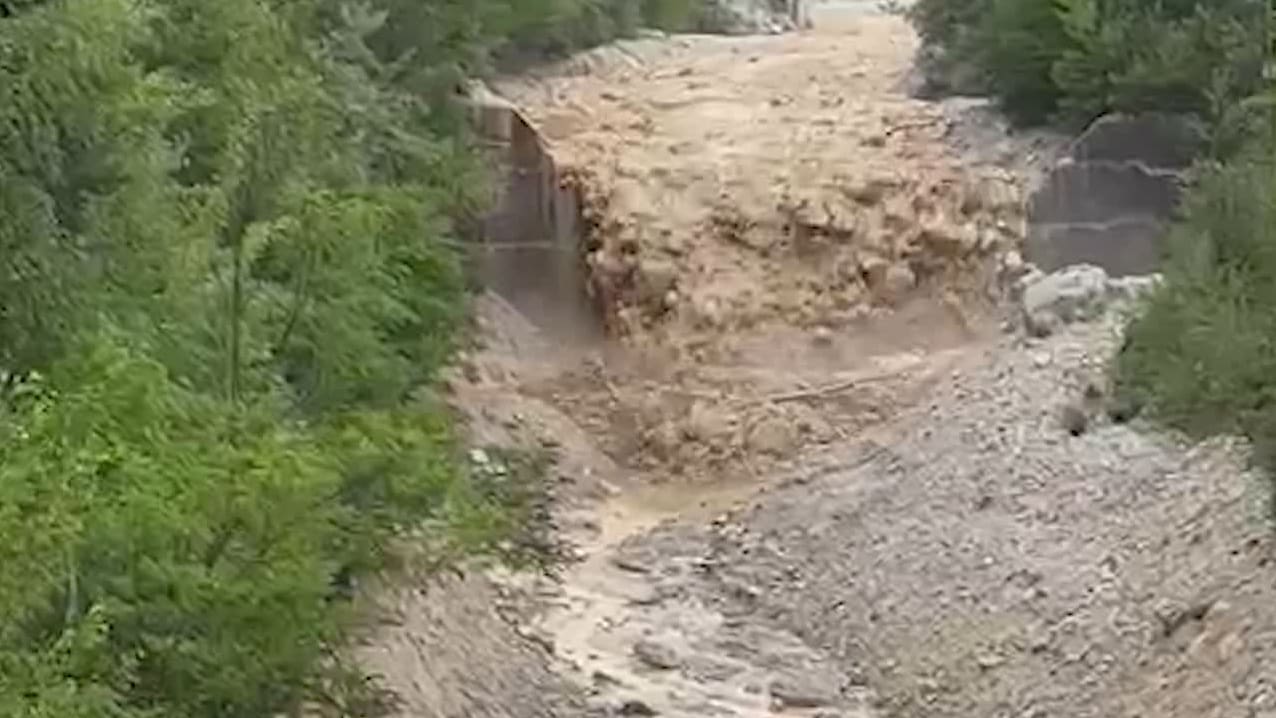 Murgang beim Illgraben in Leuk VS Blick