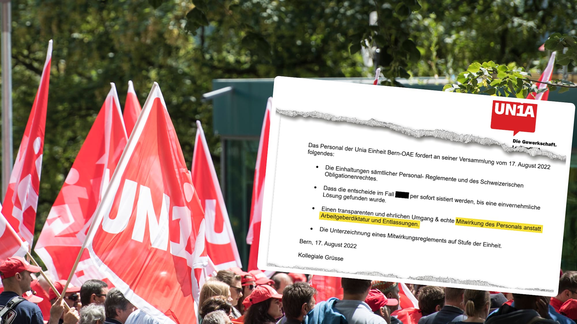 Streit in der Gewerkschaft Unia eskaliert Blick