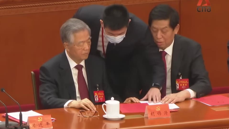 Neue Aufnahmen Xi Jinpings Hu Jintao wurde Dokument entrissen