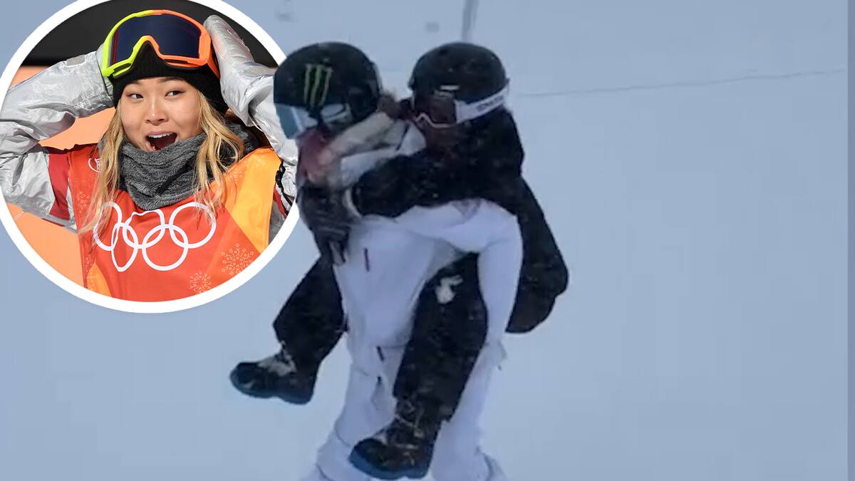 Zweifache Olympiasiegerin rettet Snowboard-Anfängerin
