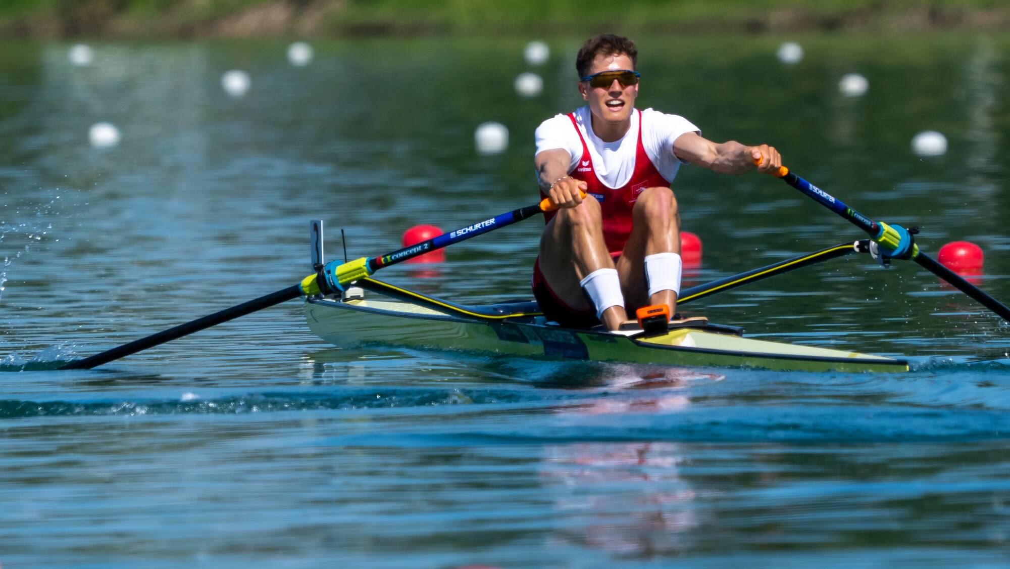 Rudern EMBronze im LeichtgewichtsEiner für Andri Struzina Blick