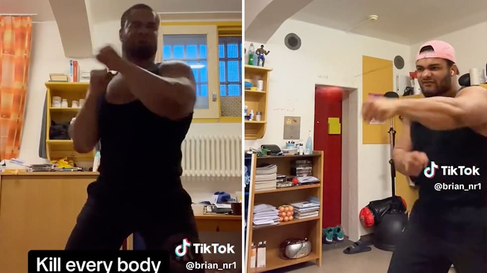 Inhaftierter Brian Keller zeigt online seine BoxingKünste Blick