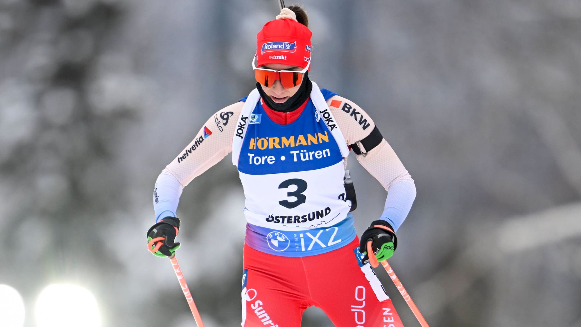 Schweizer BiathlonStaffel in Östersund auf Platz vier Blick