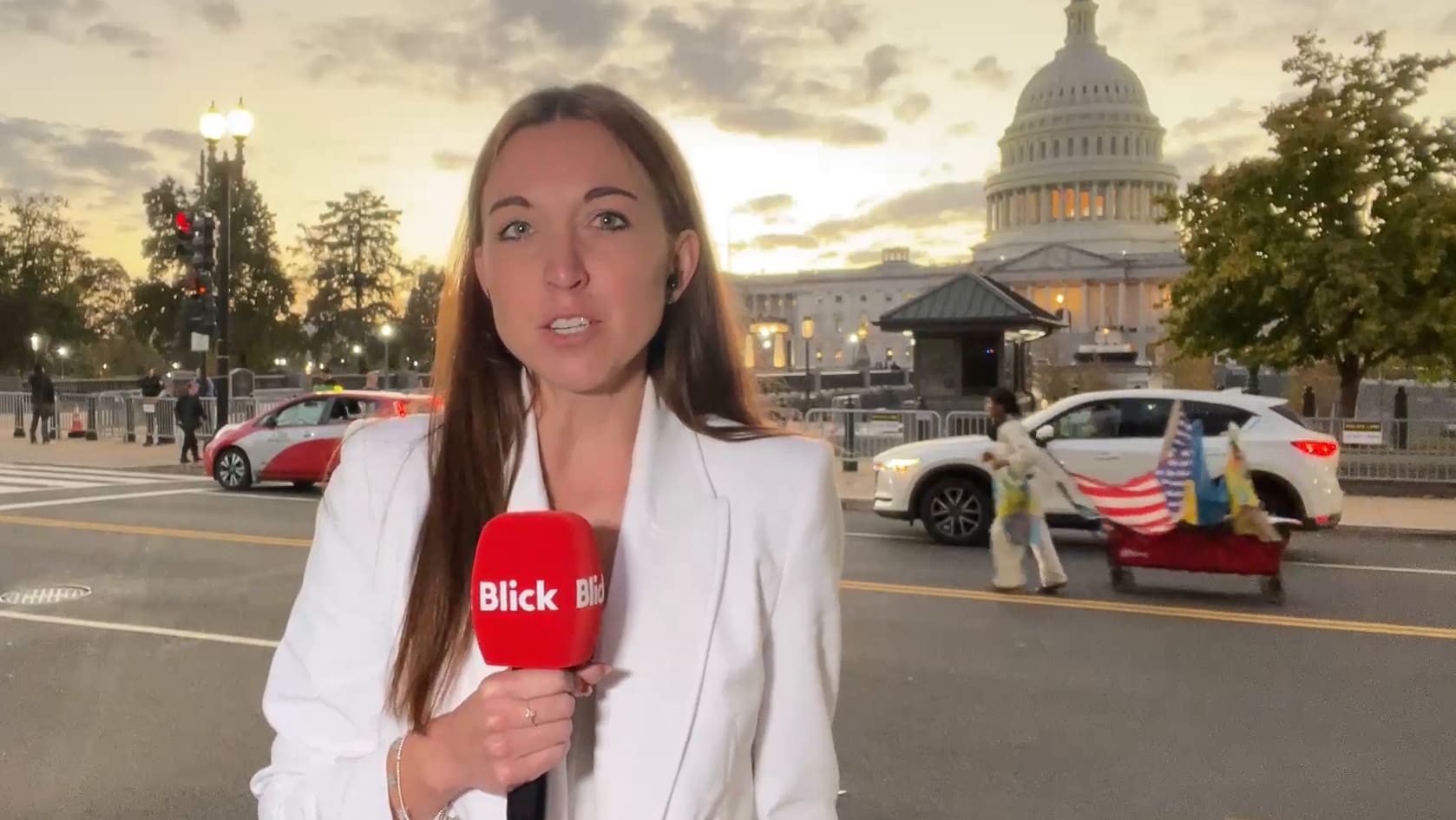 Rebecca Spring Rok Blick-TV-Reporterin Rebecca Spring über die Lage in Washington DC - Blick