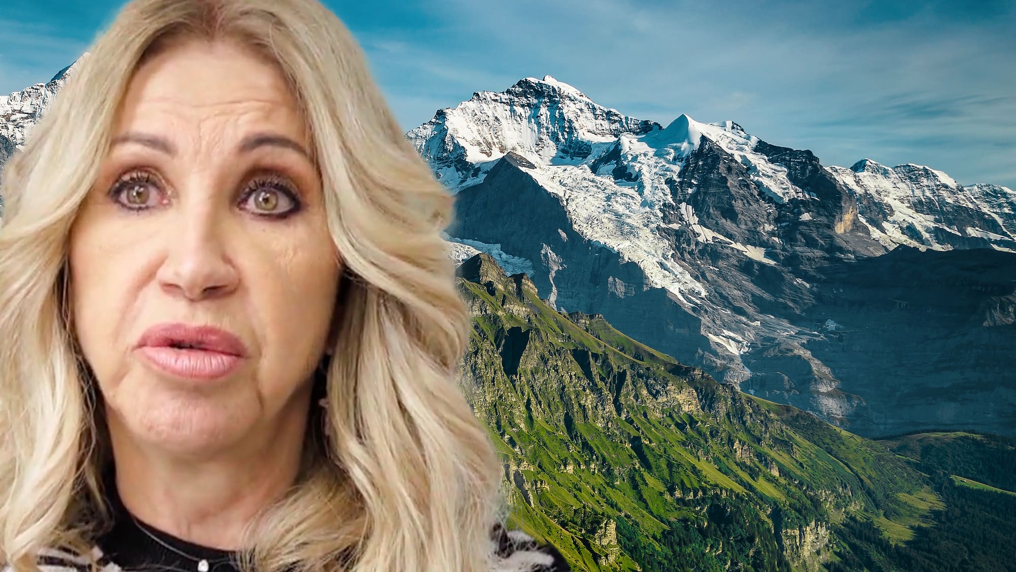 Hier singt Carmen Geiss mit Johnny Logan auf der Bühne