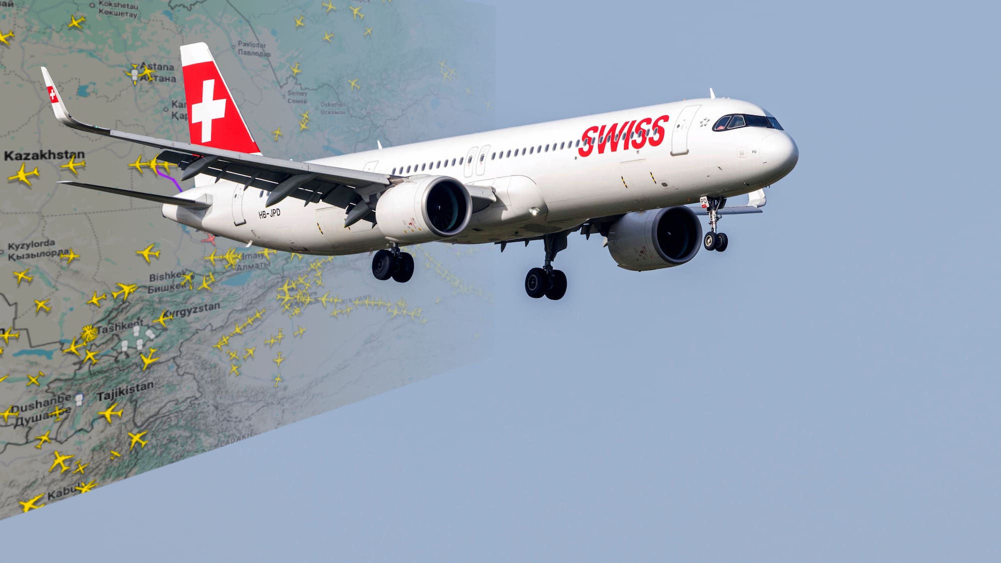 Swiss-Flug nach Zürich: Notruf über Kasachstan wegen Co-Piloten-Notfall