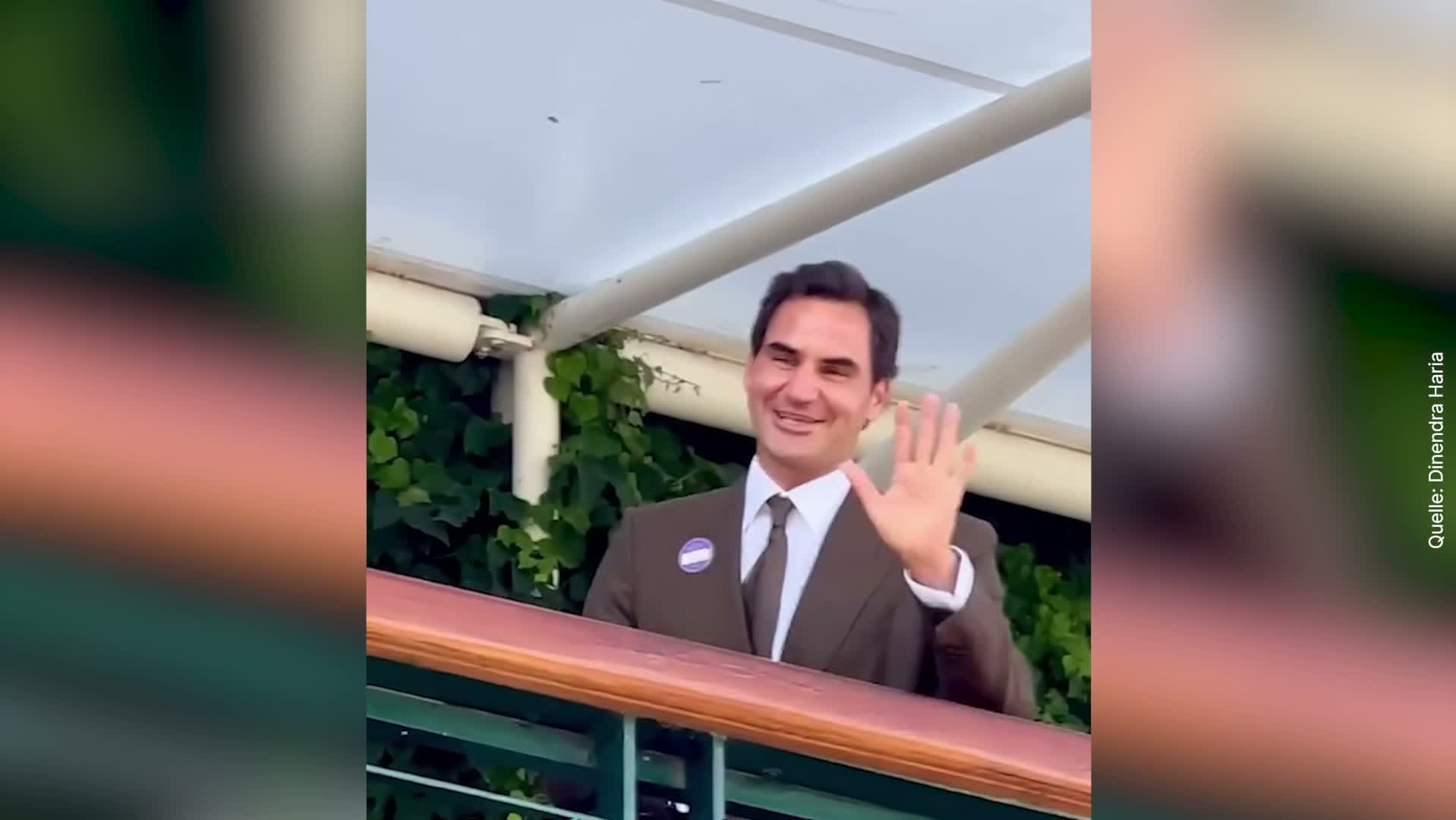Tennis: Roger Federer unterbricht Schwätzchen mit Middletons