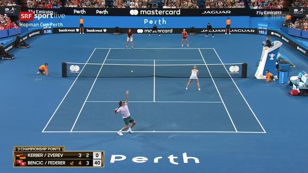 Schweiz gewinnt Hopman Cup Mit diesem Ball holen Benderer den TurnierSieg