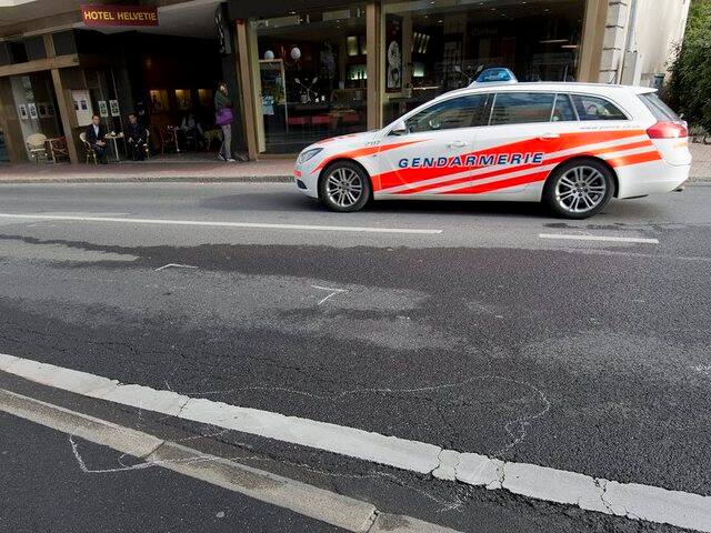 An dieser Stelle im Zentrum von Montreux ereignete sich der tödliche Schusswechsel